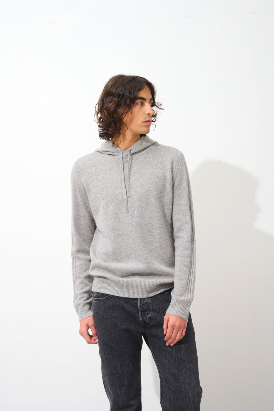 Pull Capuche 4 Fils - Bendt - Nuage Chiné