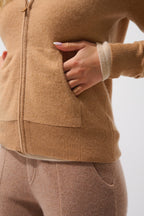 Gilet Zippé Capuche - Colombis - Sahara