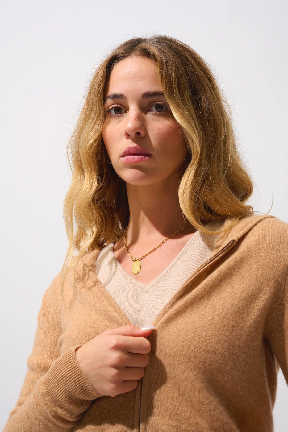 Gilet Zippé Capuche - Colombis - Sahara