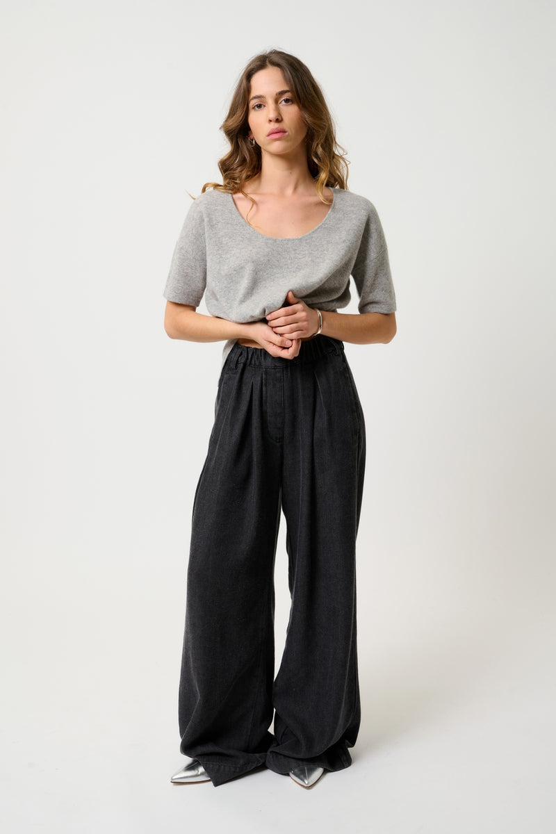 T-Shirt Col Rond - Maelys - Nuage Chiné