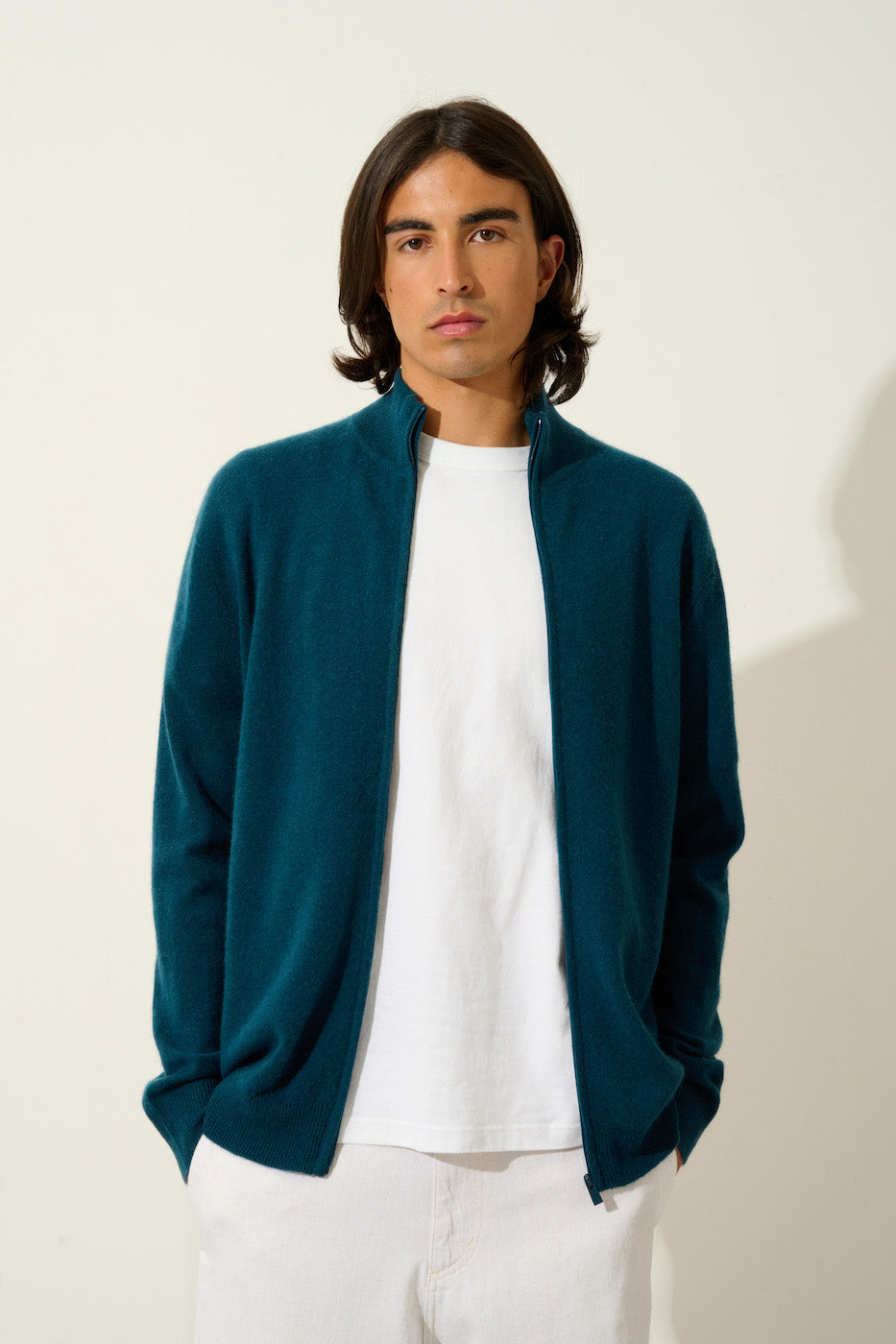 Gilet Zippé Col Montant - Albaron - Vert Canard