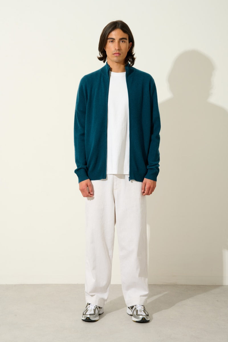 Gilet Zippé Col Montant - Albaron - Vert Canard