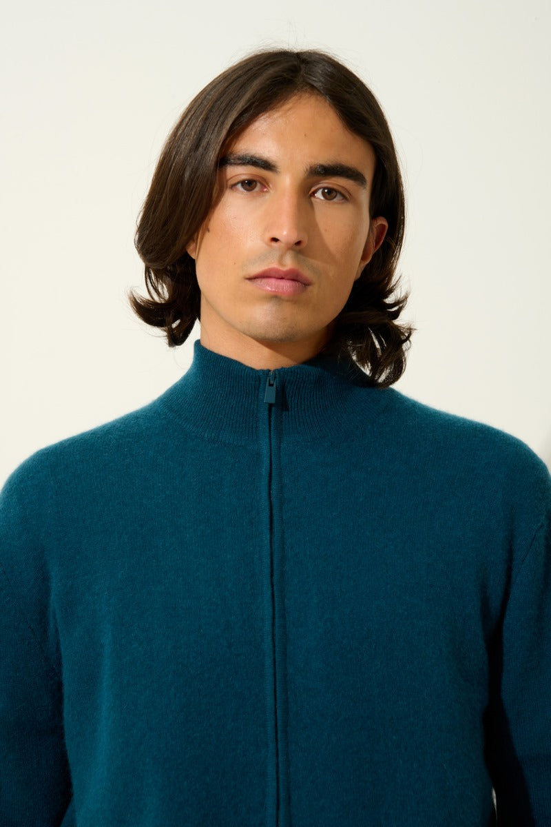 Gilet Zippé Col Montant - Albaron - Vert Canard