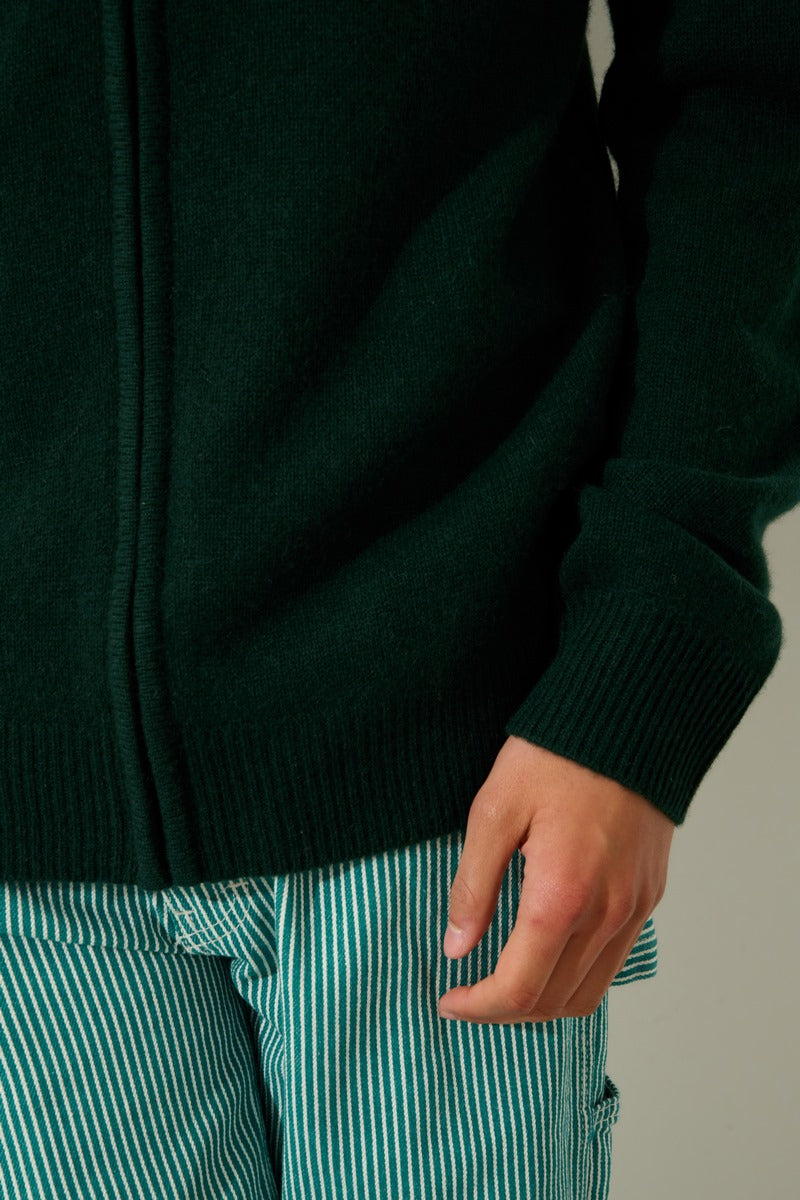 Gilet Zippé Col Camionneur 4 Fils - Lyna - Cyprès