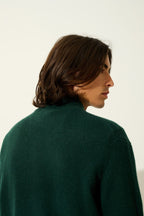 Gilet Zippé Col Camionneur 4 Fils - Lyna - Cyprès