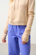 Iris 6-Ply Fingerless Gloves - Sand - 100% 6-Ply Cashmere - Unisex