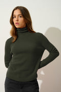 Jersey de cuello alto - Suzie - Caqui