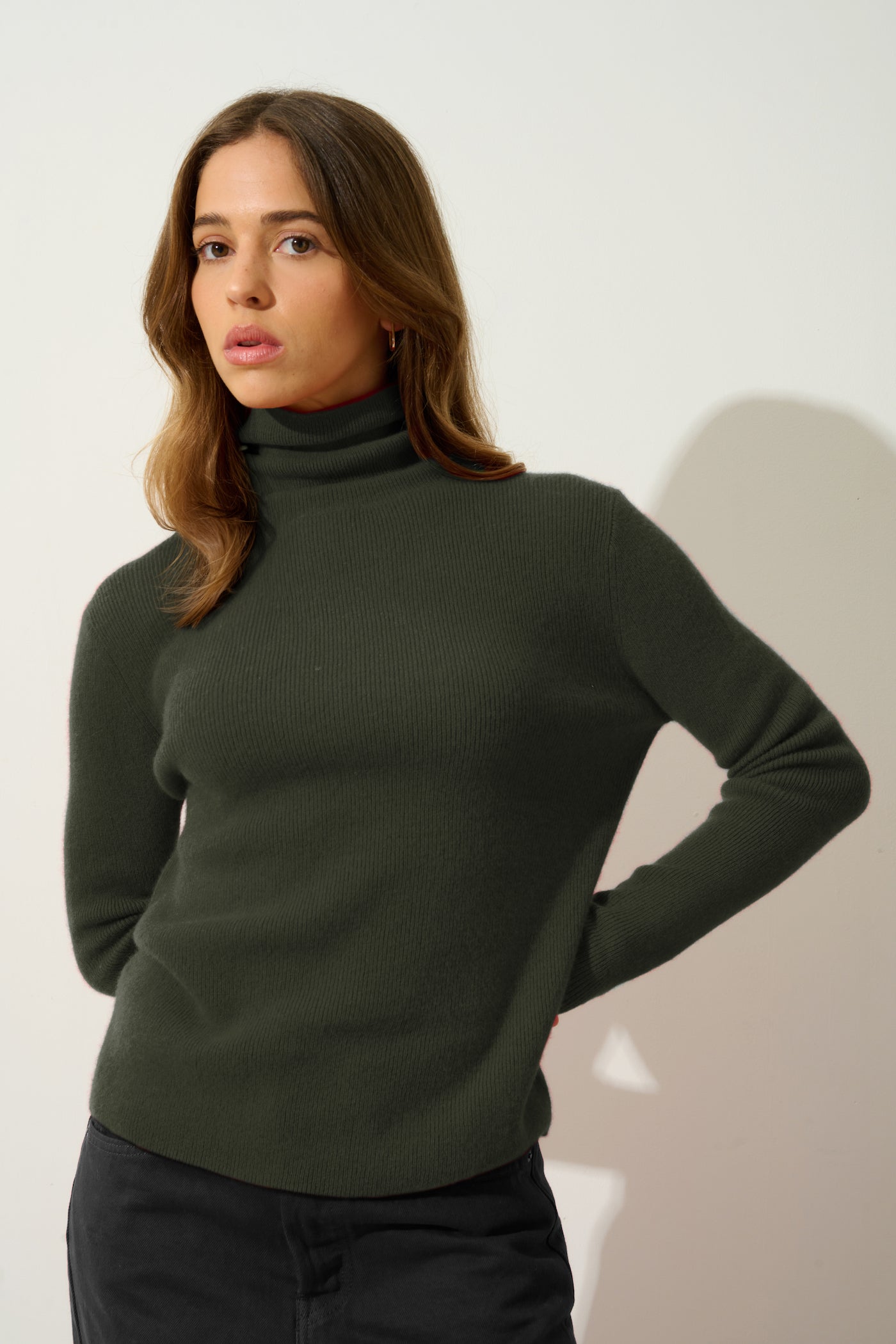 Jersey de cuello alto - Suzie - Caqui