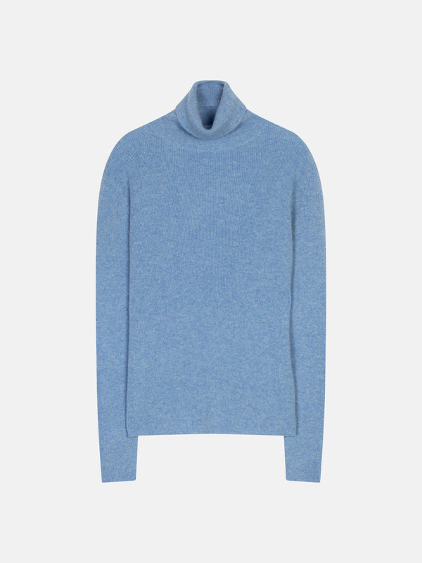 Roll-Neck Jumper - Suzie - Sky