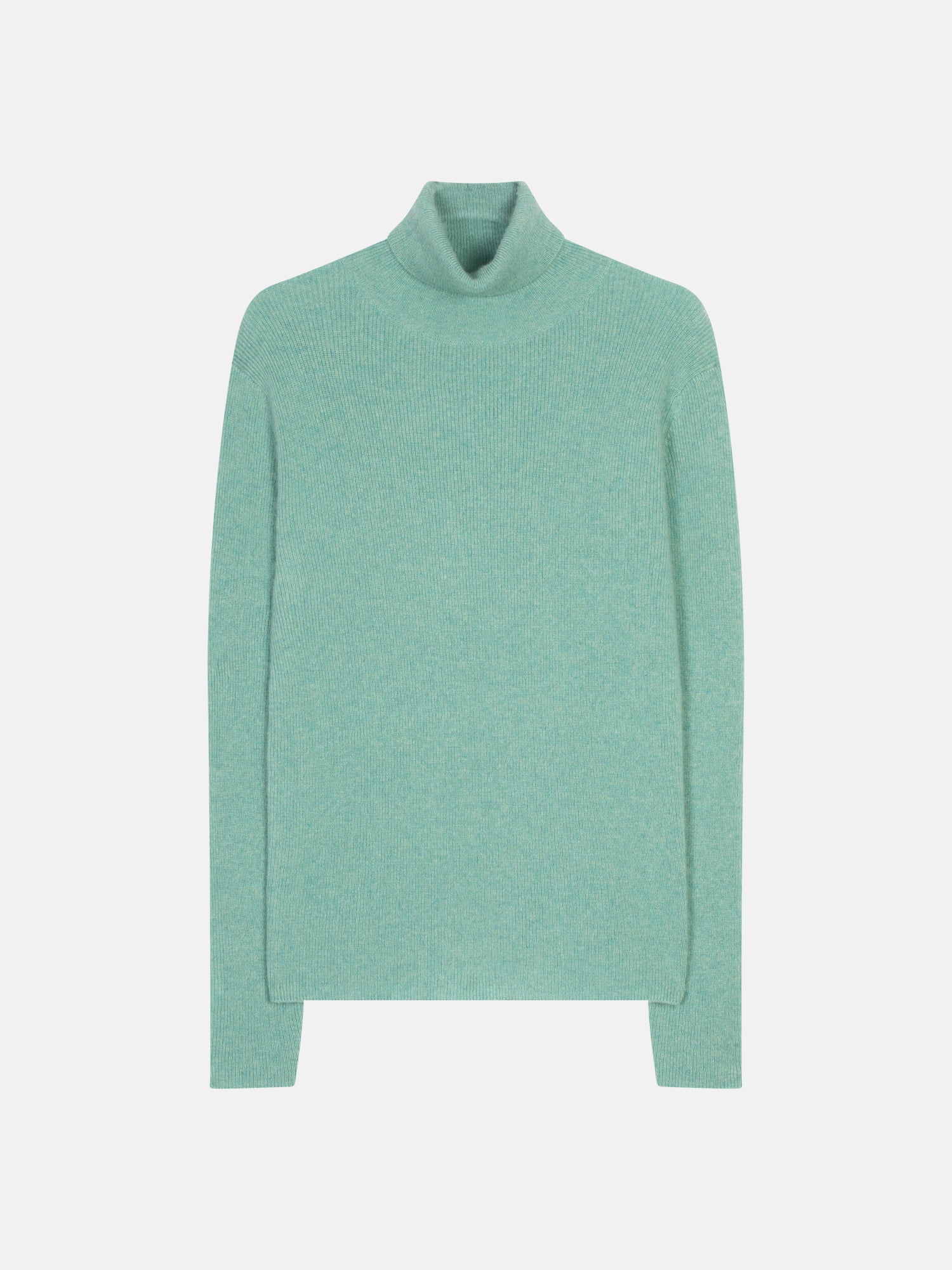 Jersey Cuello Vuelto Suzie - Verde Chiné - 100% Cachemira 2 Hilos - Mujer
