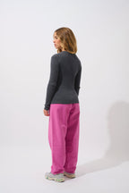 Pull Col Rond - 100% Cachemire 2 Fils - Anthracite Chiné