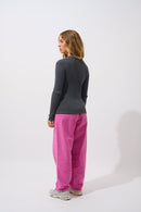Round Neck Sweater - 100% 2-Ply Cashmere - Anthracite Heather