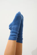 Chaussettes 4 Fils Chewila - Bleu Denim - 100% Cachemire 4 Fils - Mixte