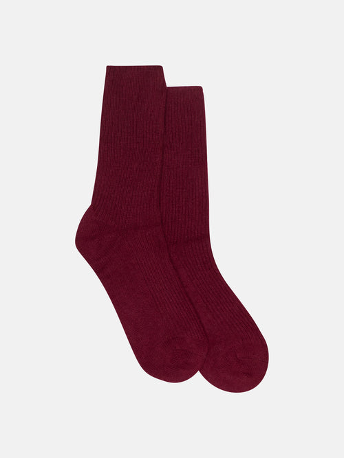 Chaussettes 4 Fils Chewila - Bordeaux - 100% Cachemire 4 Fils - Mixte