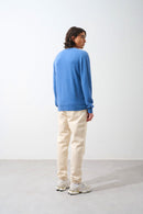 Pull Col V  - Agel - Bleu