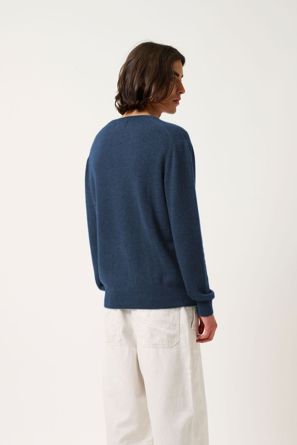 Jersey de cuello en V - Agel - Océano jaspeado