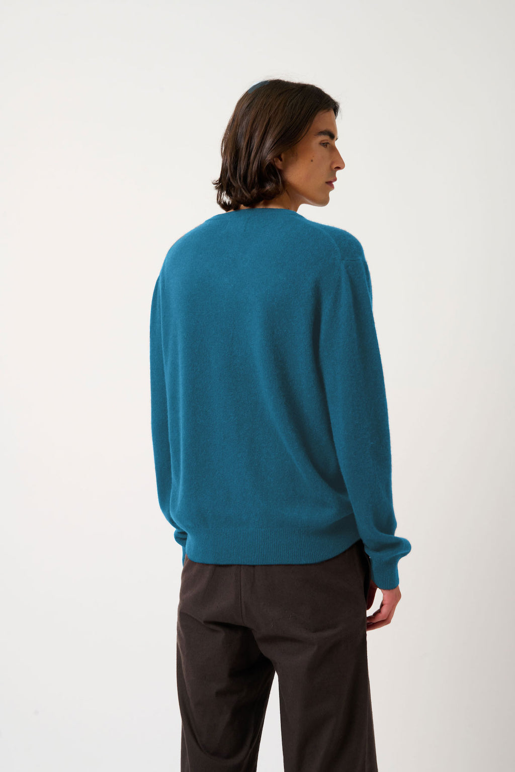 Jersey de cuello en V - Agel - Pavo real