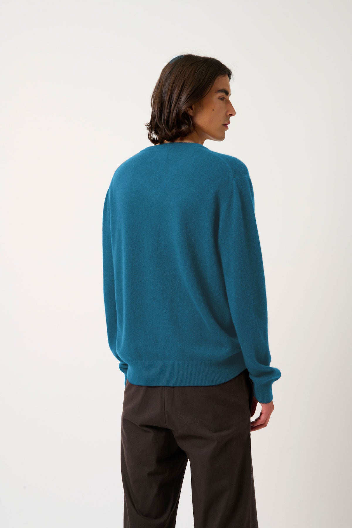 Jersey de cuello en V - Agel - Pavo real
