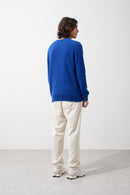 Pull Col V - 100% Cachemire 4 Fils - Outremer