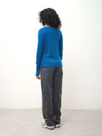 Pull Col V Galise - Paon - 100% Cachemire 2 Fils