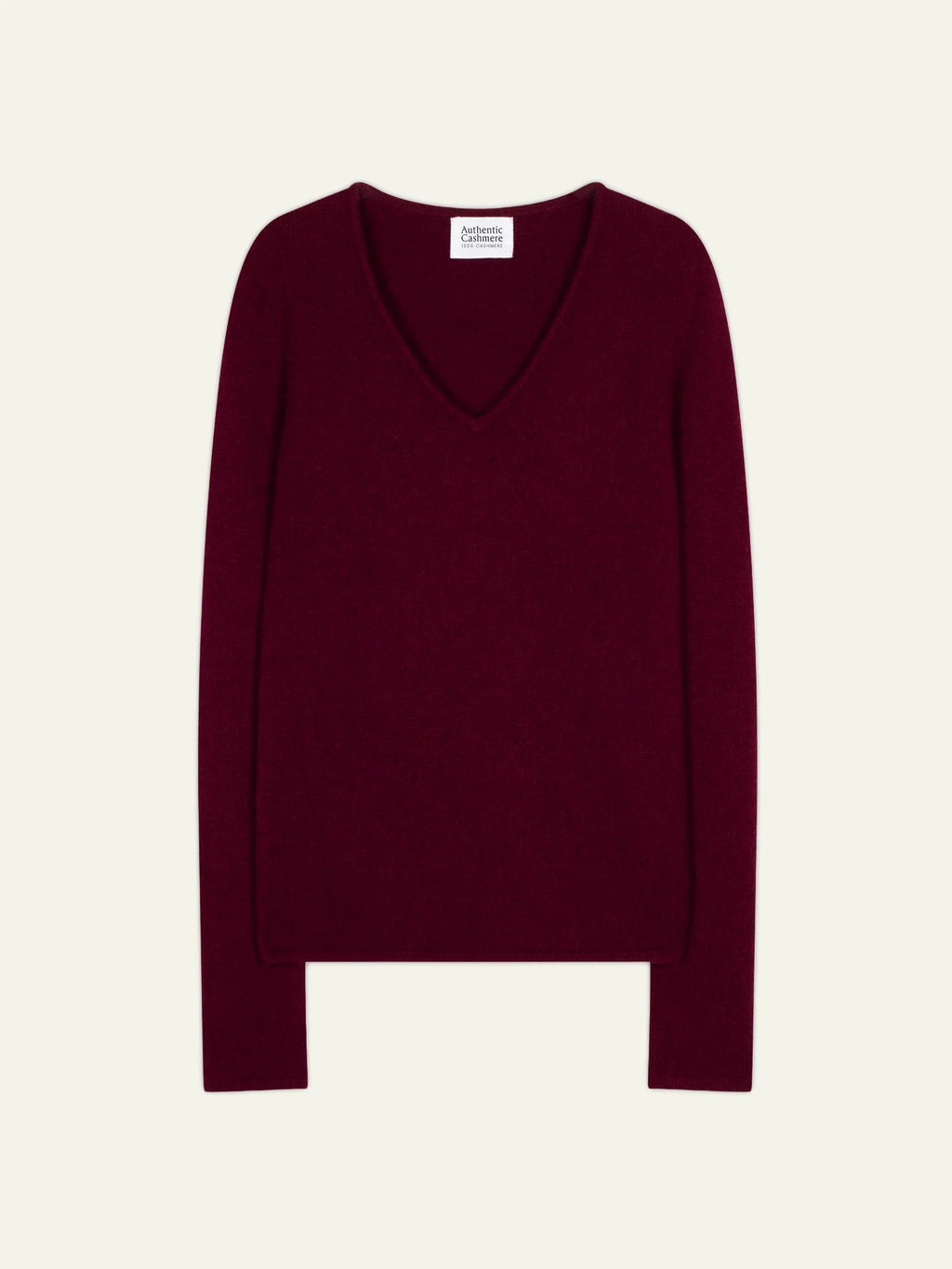 Pull Col V 4 Fils Chelsea - Bordeaux - 100% Cachemire 4 Fils - Femme