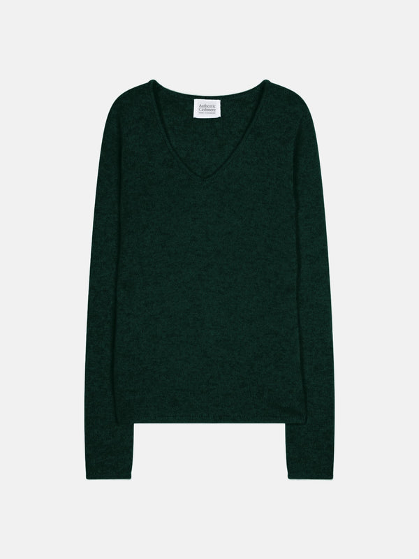 V-Neck Jumper 4 Threads Chelsea - Cypress - 100% Cashmere 4 Threads