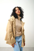 4-Ply Roll-Neck Jumper - Linda - Sand