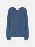 Cardigan Col Rond - Caron - Bleu Denim