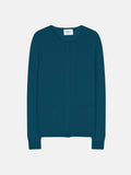 Round Neck Cardigan - Caron - Teal