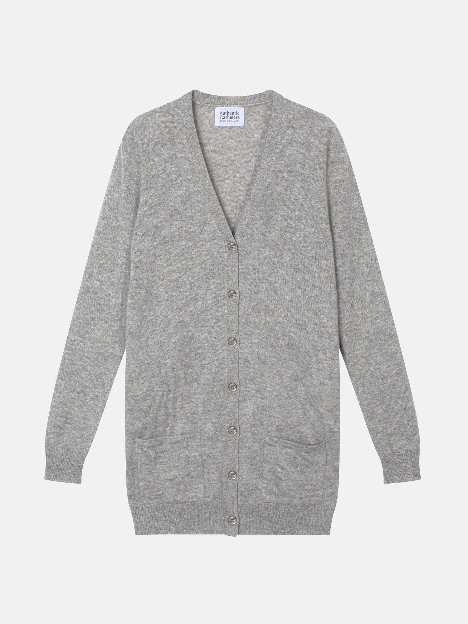 V-Neck Cardigan - Cimet - Grey