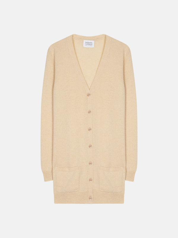 V-Neck Cardigan - Cimet - Beige