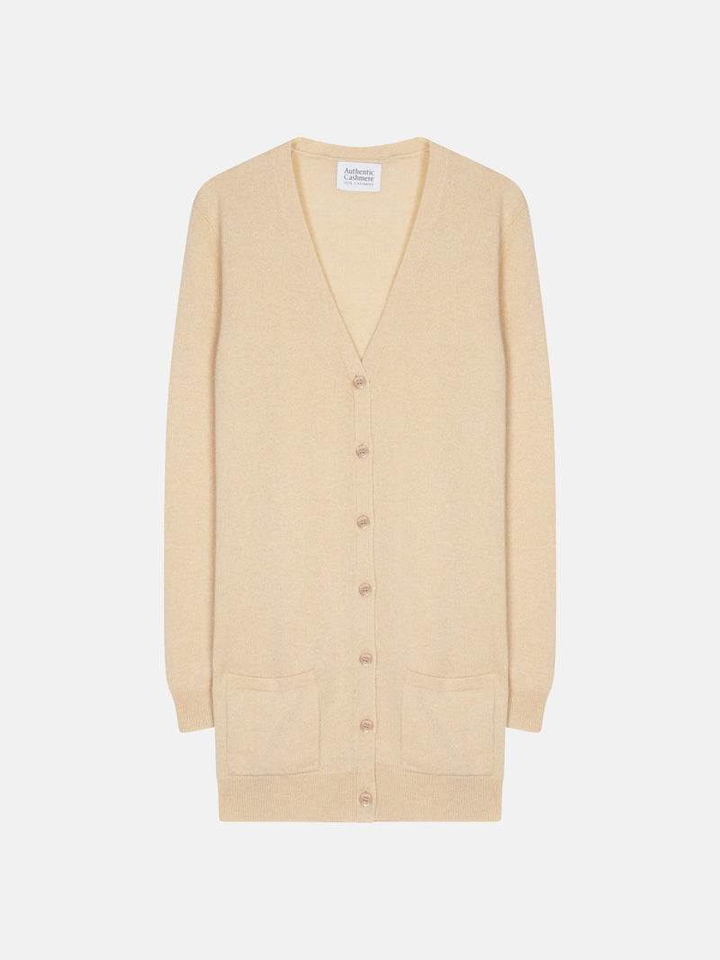 Cardigan Col V - Cimet - Beige