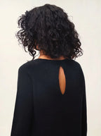Jersey Cuello Barco Gota Espalda - Dibona - Negro