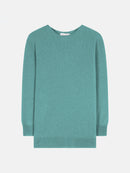 Pull Col Rond Boutonné Dos - Estaris - Vert Chiné