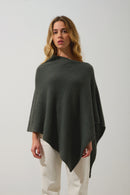 Poncho 4 Fils Meryl - Kaki Chiné - 100% Cachemire 4 Fils - Femme