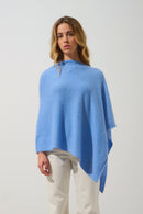 Poncho 4 Fils Meryl - Sky - 100% Cachemire 4 Fils - Femme