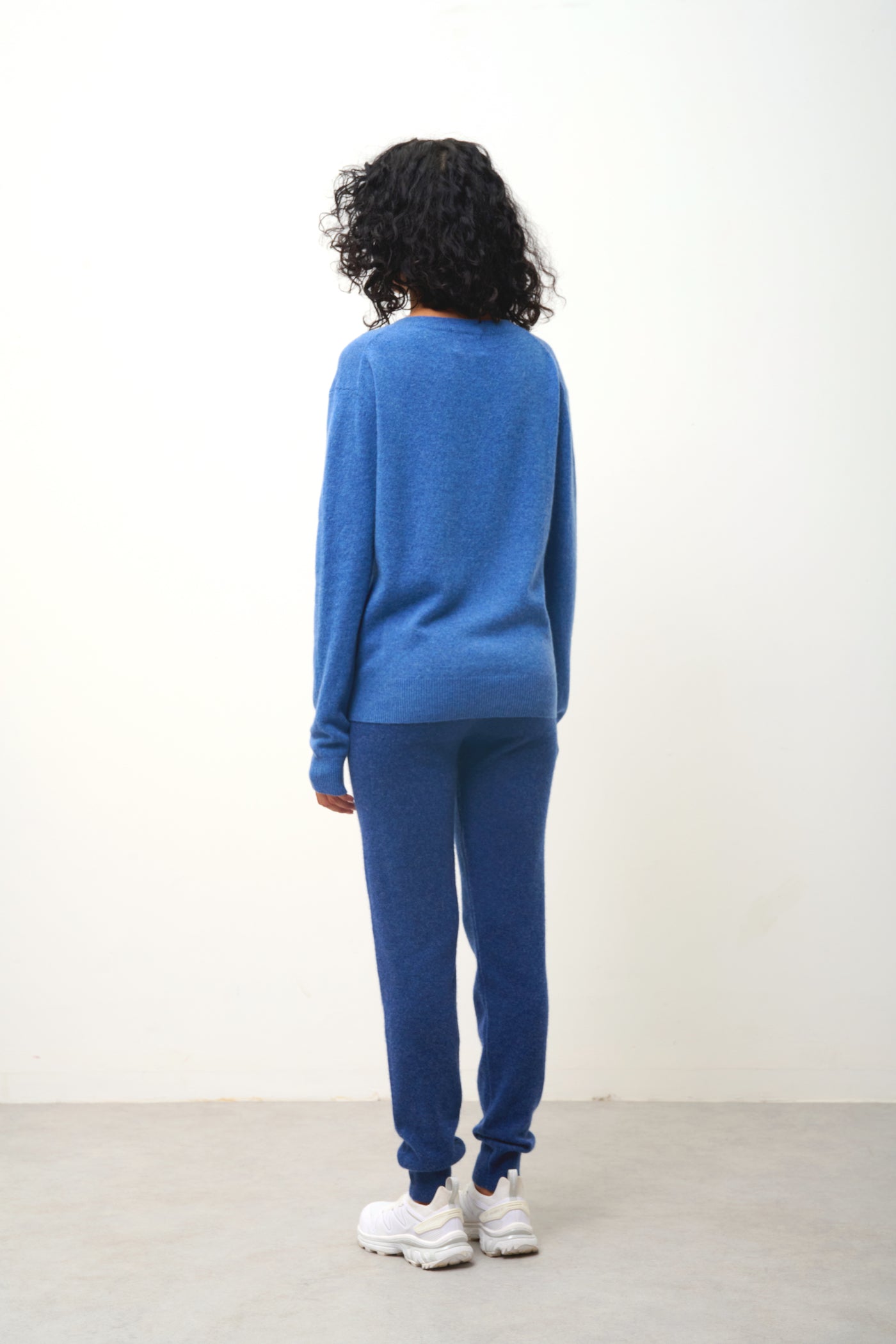 Jersey de cuello en V - Gardoria - Azul denim