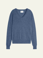 Pull Col V - Gardoria - Bleu Denim