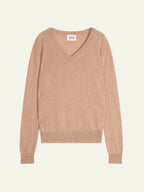 Pull Col V  - Gardoria - Camel Chiné