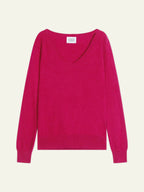 Pull Col V - Giusalet - Fuchsia