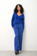 Jersey de cuello en V - Giusalet - Azul