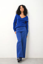 Jersey de cuello en V - Giusalet - Azul