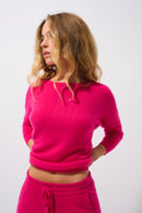 Pull Chauve Souris Goléon - Fuchsia - 100% Cachemire 2 Fils - Femme