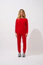 Goléon Batwing Jumper - Red - 100% 2-Ply Cashmere - Women