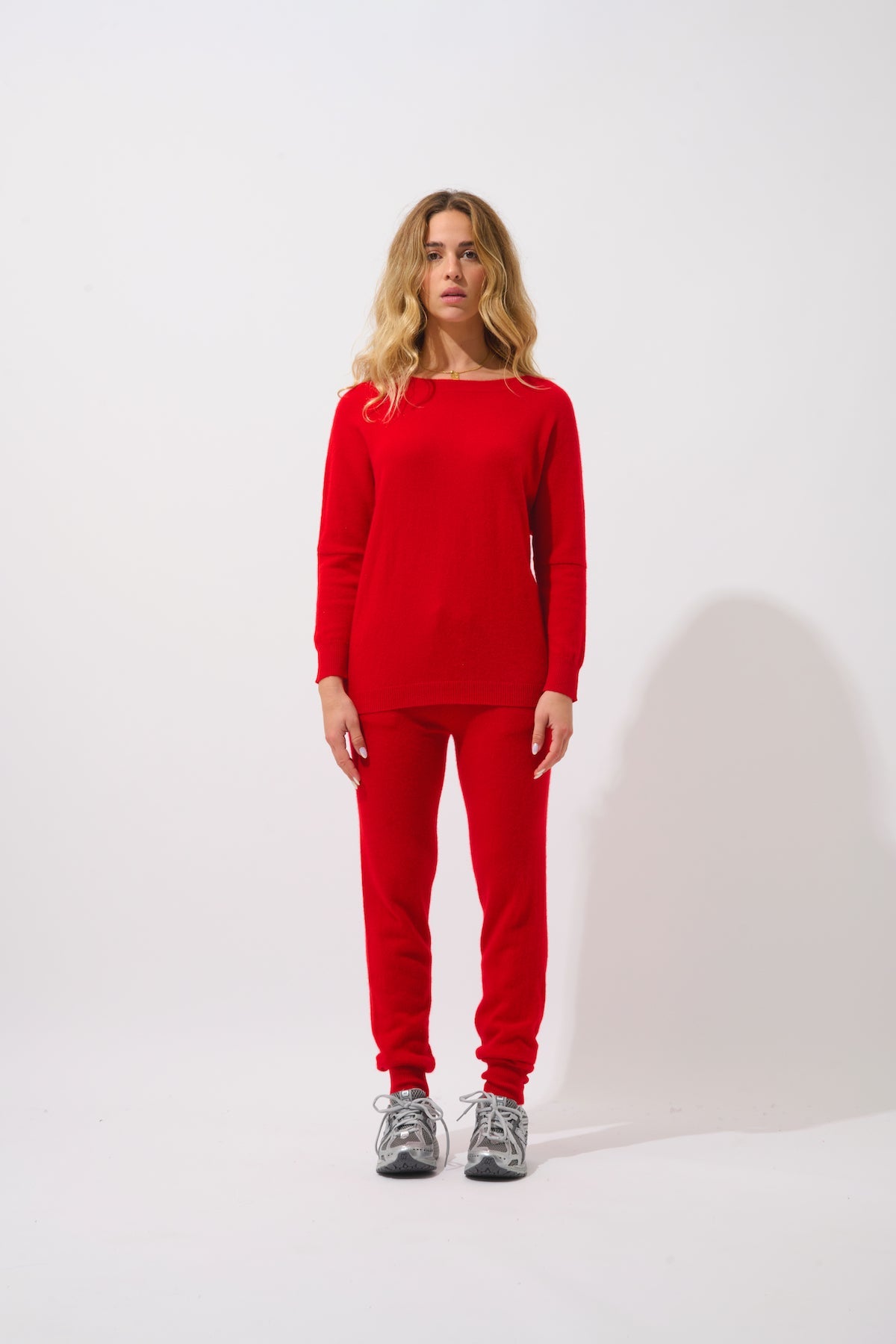 Goléon Batwing Jumper - Red - 100% 2-Ply Cashmere - Women