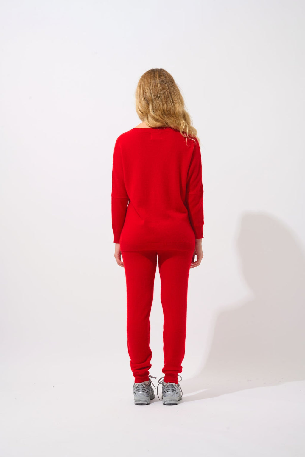Goléon Batwing Jumper - Red - 100% 2-Ply Cashmere - Women