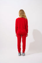 Goléon Batwing Jumper - Red - 100% 2-Ply Cashmere - Women