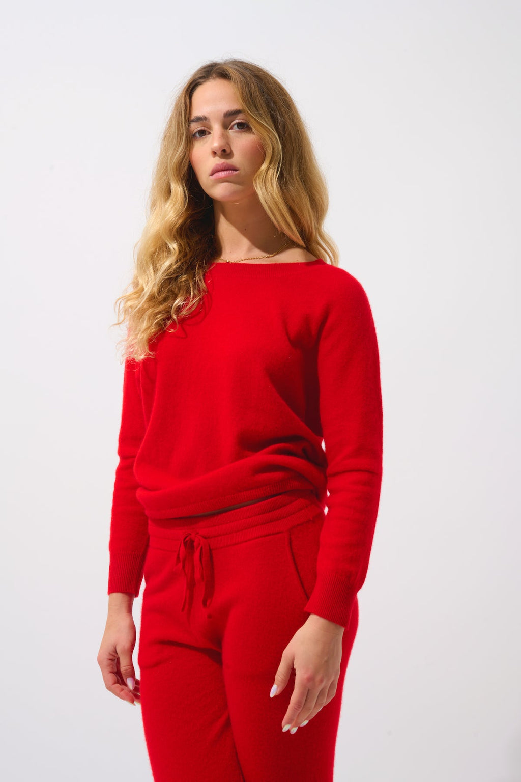 Goléon Batwing Jumper - Red - 100% 2-Ply Cashmere - Women