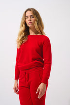 Goléon Batwing Jumper - Red - 100% 2-Ply Cashmere - Women
