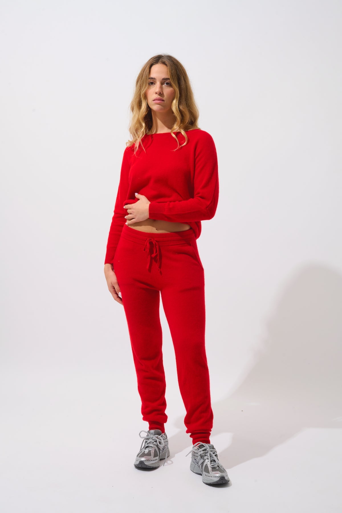 Goléon Batwing Jumper - Red - 100% 2-Ply Cashmere - Women